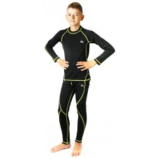 Termocomplet pentru copii Rough Radical Kris Black/Lime BT 140-146cm