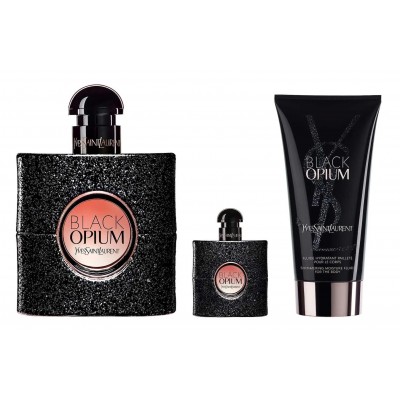 Set de parfumuri pentru ea Yves Saint Laurent Black Opium EDP 50ml + EDP 7.5ml + Body Lotion 50ml