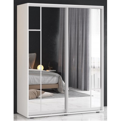 Шкаф-купе Mobildor-Lux Aron S 1100 (8681 Alb Briliant) H cu elemente profil