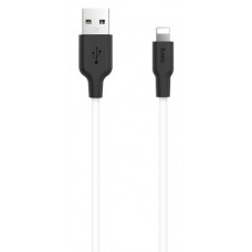 Cablu USB Hoco X21 Silicone Lightning Black/White