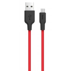 Cablu USB Hoco X21 Silicone Micro Black/Red