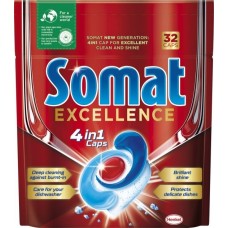 Капсулы для посудомоечных машин Somat Excellence 4in1 32cap