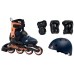 Роликовые коньки RollerBlade Microblade Cube Midnight Blue/Warm Orange (36.5-40.5)