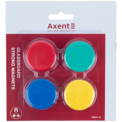 Набор магнитов для стеклянных магнитных досок Axent 4pcs (9825-A)