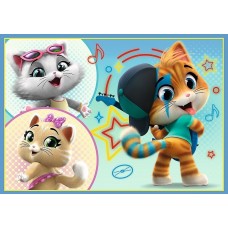 Puzzle Trefl 4in1 44 Cats Cat Gang (34612)