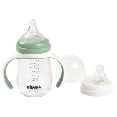 Бутылочка для кормления Beaba 2in1 Sage Green 210ml (913531)