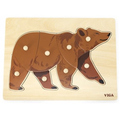 Пазл Viga Montessori Puzzle Bear (44606)