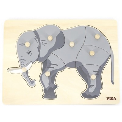 Пазл Viga Montessori Puzzle Elephant (44601)