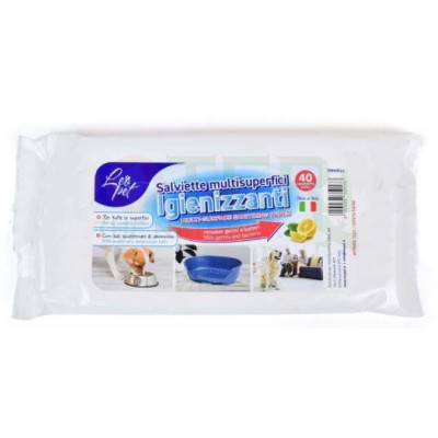 Șervețele pentru curățare după animale Leopet Multi-Surface Sanitizing Wipes 40pcs