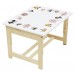 Măsuță pentru copii cu scaun Polini Kids Eco 400 SM Pădure basm 68x55cm Alb-Natural