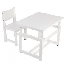 Măsuță pentru copii cu scaun Polini Kids Eco 400 SM 68x55cm Alb