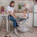 Стульчик для кормления Polini Kids 252 Единорог Hello Baby Cерый