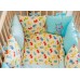 Детское постельное белье Polini Kids Собачки 5 120х60 Бирюзовый