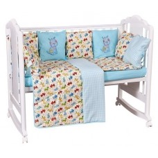 Детское постельное белье Polini Kids Собачки 5 120х60 Бирюзовый