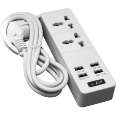 Prelungitor Cupra US/UK/CH/EU+4USB White