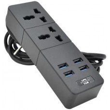 Prelungitor Cupra US/UK/CH/EU+4USB Black