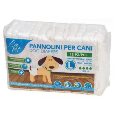 Scutece pentru câini Leopet L 12pcs (TAML01)