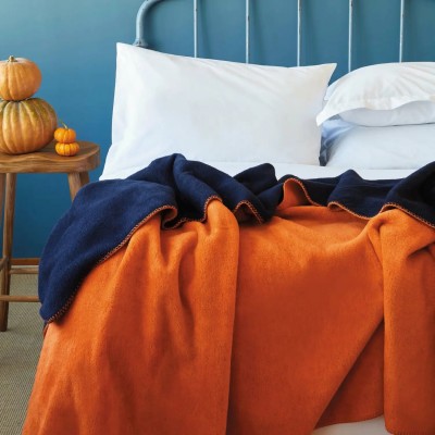 Плед Issimo Simply Blanket Navy/Orange 200x200