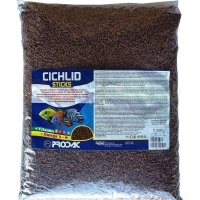 Hrană pentru pește Prodac Cichlid Sticks 10kg