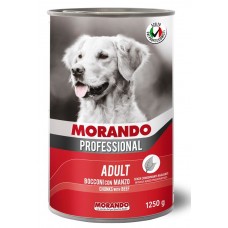 Hrană umedă pentru câini Morando Professional Chunks Beef 1250g