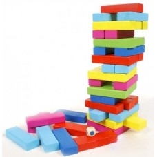 Joc educativ de masa Edujoc Jenga Color (A50403)