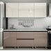 Кухонный гарнитур Bafimob Gola-1 Glass (High Gloss) 2.0m White/Cappuccino