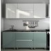 Кухонный гарнитур Bafimob Gola-1 Glass (High Gloss) 2.0m White/Grey/Green Кухонный гарнитур Bafimob Gola-1 Glass (High Gloss) 2.0m White/Grey/Green