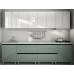 Кухонный гарнитур Bafimob Gola-4 Glass (High Gloss) 2.8m White/Grey/Green