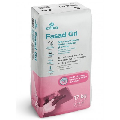 Шпаклёвка Supraten Fasad Gri 17kg