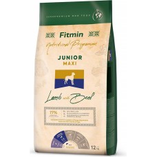 Hrană uscată pentru câini Fitmin Maxi Junior Lamb & Beef 12kg