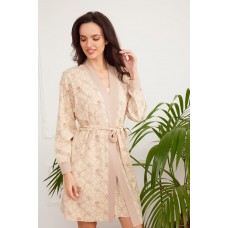 Halat de baie Ajoure T5140 Print Flowers Beige 2XL