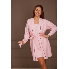 Халат Ajoure T5140/1 Stripes Pink 2XL