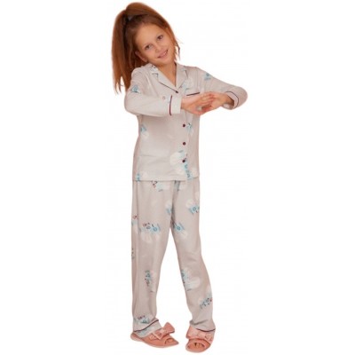 Pijamale pentru copii Ajoure TF23569 Print Fox Grey 10-11