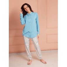 Pijama Ajoure T23567 Turquoise Print Fox S