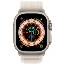 Смарт-часы Apple Watch Ultra GPS + Cellular 49mm Titanium Case with Alpine Loop M Starlight (MQFR3)