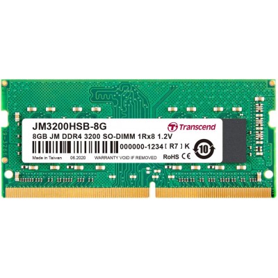 Оперативная память Transcend 8Gb DDR4-3200MHz SODIMM (JM3200HSB-8G)