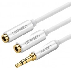 Аудио кабель Ugreen Splitter Stereo 25cm AV134 White (10739)