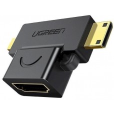 Adaptor Ugreen Micro + Mini HDMI to HDMI HD129 Black (20144)