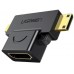 Переходник Ugreen Micro + Mini HDMI to HDMI HD129 Black (20144)