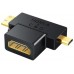 Переходник Ugreen Micro + Mini HDMI to HDMI HD129 Black (20144)