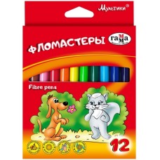 Set carioci Gamma 12pcs Cartoons.