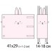 Protectie laterala pentru patut Veres Summer Bunny Pink 6pcs (154.05.11)