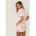 Пижама Ajoure T23545 Pudra Print Cat M