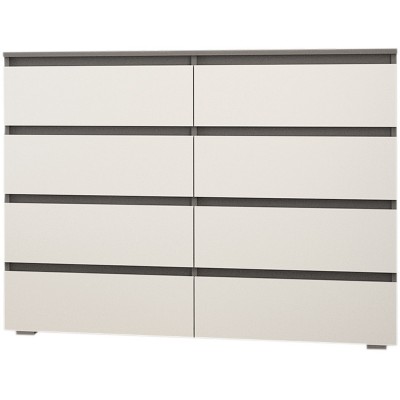 Комод Yasen Ричи 1200 8Я Графит Серый/Белый