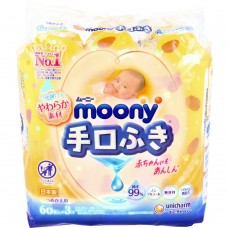 Детские влажные салфетки Moony Pure Water 60pcs