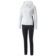 Costum sportiv pentru femei Puma Classic Hooded Tracksuit Fl Cl Puma White L