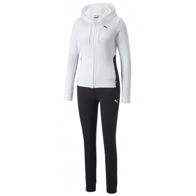 Costum sportiv pentru femei Puma Classic Hooded Tracksuit Fl Cl Puma White XL