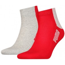 Мужские носки Puma Men Cat Block Quarter 2P Grey/Red Combo 39-42