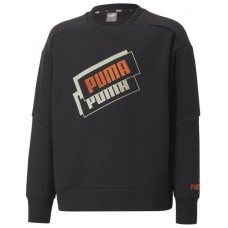 Hanorac pentru copii Puma Alpha Holiday Crew Fl B Puma Black 164