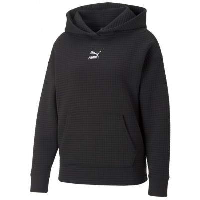 Hanorac de dama Puma Classics Quilted Hoodie Puma Black XS